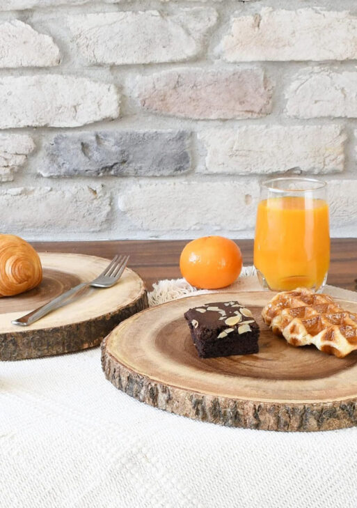 plateau en bois rond 30 cm