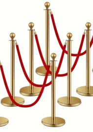 Poteaux d'accueil doré