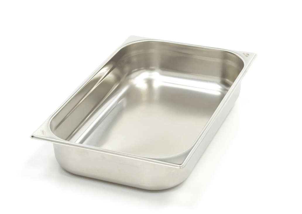 Récipient gastronorm - 1/1 GN - profondeur 10 cm - acier inoxydable + couvercle