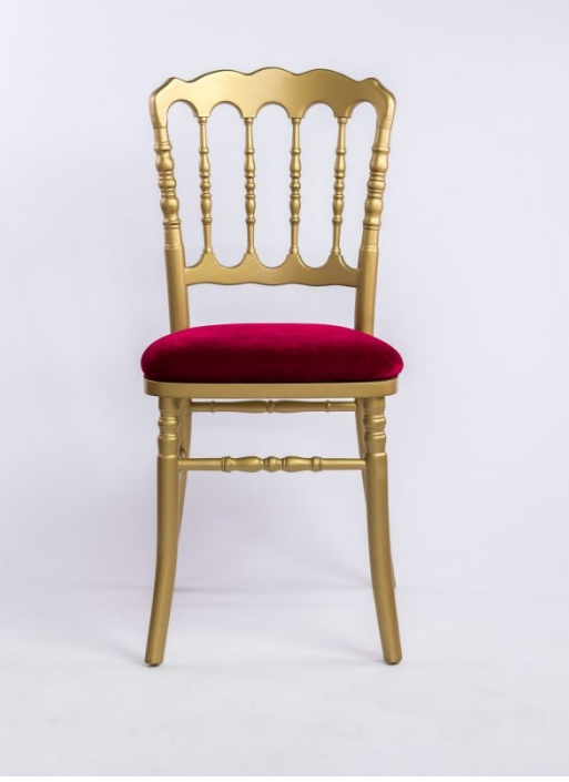 Chaise Napoléon dorée