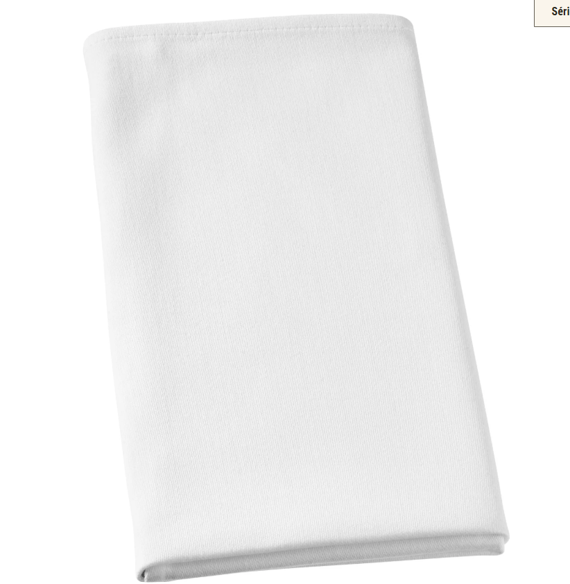 SERVIETTES DE TABLE EN TISSU BLANC