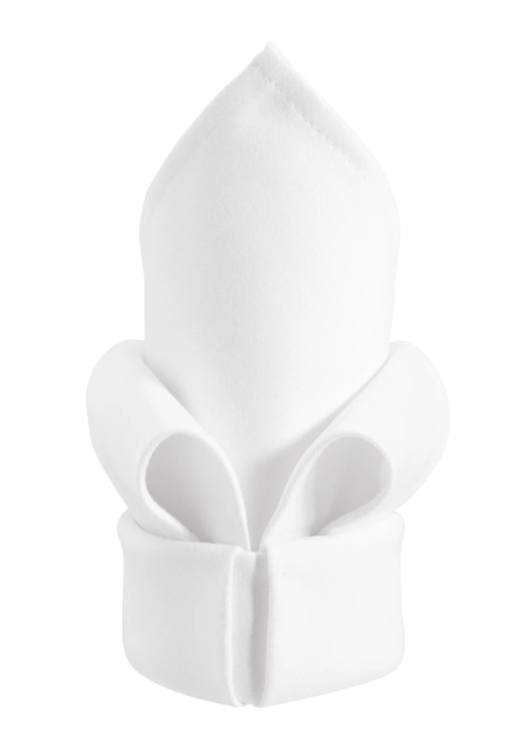 SERVIETTES DE TABLE EN TISSU BLANC