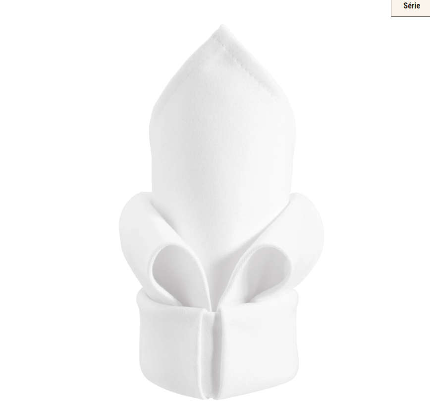 SERVIETTES DE TABLE EN TISSU BLANC - Image 1